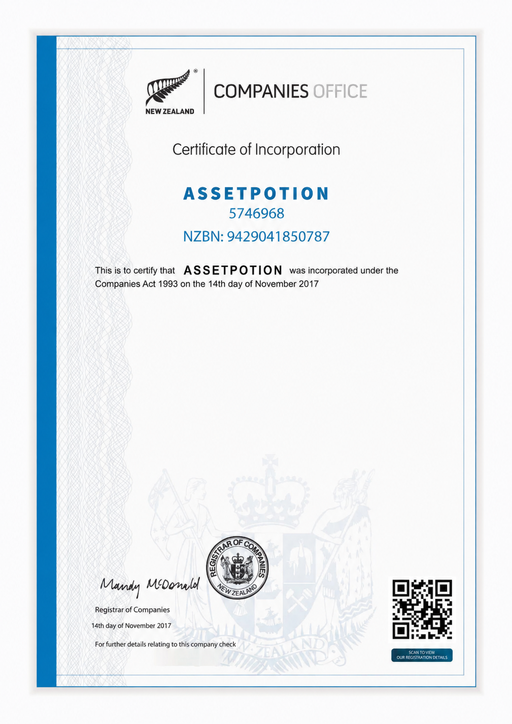 Singapore Certificate
